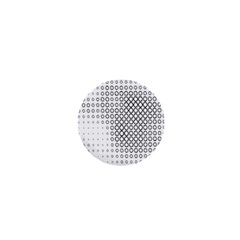 Polka Circle Round Black White Hole 1  Mini Buttons by Mariart