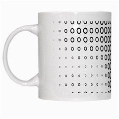 Polka Circle Round Black White Hole White Mugs