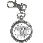 Polka Circle Round Black White Hole Key Chain Watches Front