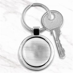 Polka Circle Round Black White Hole Key Chains (round)  by Mariart