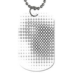 Polka Circle Round Black White Hole Dog Tag (one Side) by Mariart