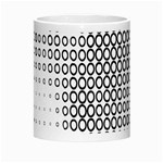 Polka Circle Round Black White Hole Morph Mugs Center