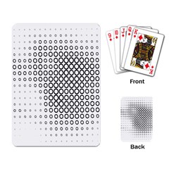 Polka Circle Round Black White Hole Playing Card by Mariart