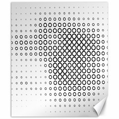 Polka Circle Round Black White Hole Canvas 8  X 10  by Mariart