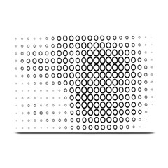 Polka Circle Round Black White Hole Plate Mats by Mariart