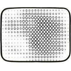 Polka Circle Round Black White Hole Double Sided Fleece Blanket (mini)  by Mariart