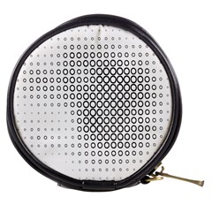 Polka Circle Round Black White Hole Mini Makeup Bags by Mariart