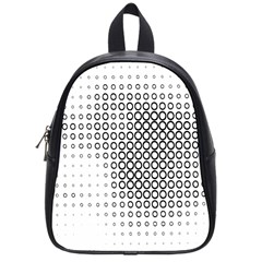 Polka Circle Round Black White Hole School Bags (small)  by Mariart