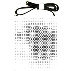 Polka Circle Round Black White Hole Shoulder Sling Bags by Mariart