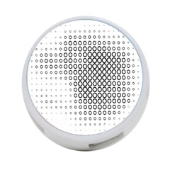 Polka Circle Round Black White Hole 4-port Usb Hub (one Side) by Mariart