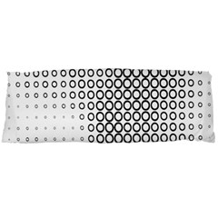 Polka Circle Round Black White Hole Body Pillow Case Dakimakura (two Sides) by Mariart