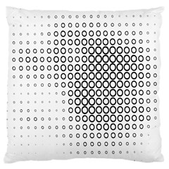 Polka Circle Round Black White Hole Large Cushion Case (two Sides)