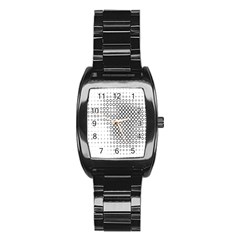 Polka Circle Round Black White Hole Stainless Steel Barrel Watch by Mariart