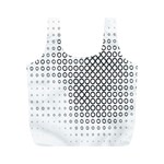 Polka Circle Round Black White Hole Full Print Recycle Bags (M)  Front