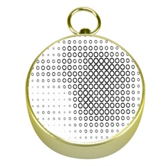 Polka Circle Round Black White Hole Gold Compasses by Mariart