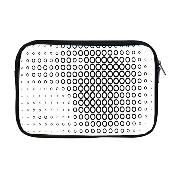 Polka Circle Round Black White Hole Apple MacBook Pro 17  Zipper Case