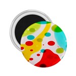 Polkadot Color Rainbow Red Blue Yellow Green 2.25  Magnets Front