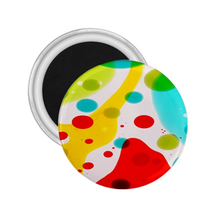 Polkadot Color Rainbow Red Blue Yellow Green 2.25  Magnets