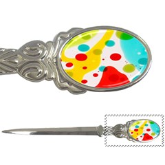 Polkadot Color Rainbow Red Blue Yellow Green Letter Openers by Mariart