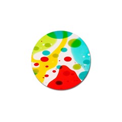 Polkadot Color Rainbow Red Blue Yellow Green Golf Ball Marker (10 Pack) by Mariart