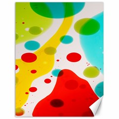 Polkadot Color Rainbow Red Blue Yellow Green Canvas 12  X 16   by Mariart