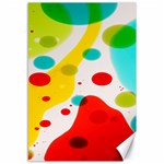 Polkadot Color Rainbow Red Blue Yellow Green Canvas 12  x 18   11.88 x17.36  Canvas - 1