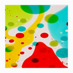 Polkadot Color Rainbow Red Blue Yellow Green Medium Glasses Cloth (2-side) by Mariart