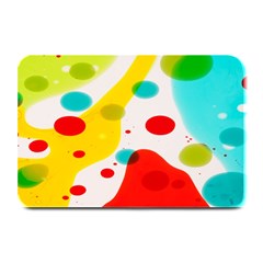 Polkadot Color Rainbow Red Blue Yellow Green Plate Mats by Mariart