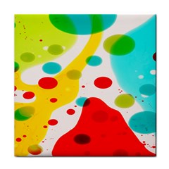 Polkadot Color Rainbow Red Blue Yellow Green Face Towel by Mariart