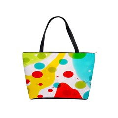 Polkadot Color Rainbow Red Blue Yellow Green Shoulder Handbags by Mariart