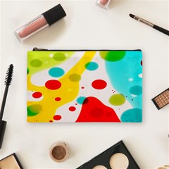 Polkadot Color Rainbow Red Blue Yellow Green Cosmetic Bag (medium)  by Mariart