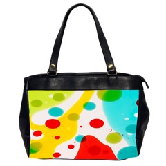 Polkadot Color Rainbow Red Blue Yellow Green Office Handbags (2 Sides)  by Mariart