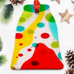 Polkadot Color Rainbow Red Blue Yellow Green Bell Ornament (two Sides) by Mariart