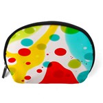 Polkadot Color Rainbow Red Blue Yellow Green Accessory Pouches (Large)  Back