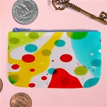 Polkadot Color Rainbow Red Blue Yellow Green Large Coin Purse Front