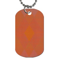 Live Three Term Side Card Orange Pink Polka Dot Chevron Wave Dog Tag (one Side) by Mariart