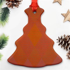 Live Three Term Side Card Orange Pink Polka Dot Chevron Wave Ornament (christmas Tree)  by Mariart