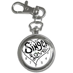 Singer Love Sign Heart Key Chain Watches