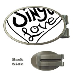 Singer Love Sign Heart Money Clips (oval) 