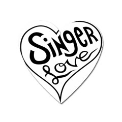 Singer Love Sign Heart Heart Magnet by Mariart