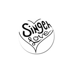 Singer Love Sign Heart Golf Ball Marker (4 Pack) by Mariart