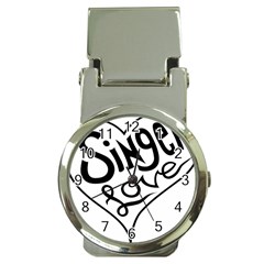 Singer Love Sign Heart Money Clip Watches by Mariart