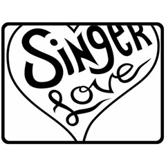 Singer Love Sign Heart Fleece Blanket (large)  by Mariart