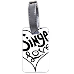 Singer Love Sign Heart Luggage Tags (two Sides) by Mariart