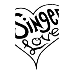 Singer Love Sign Heart Shower Curtain 48  X 72  (small)  by Mariart