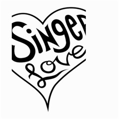 Singer Love Sign Heart Small Garden Flag (two Sides) by Mariart