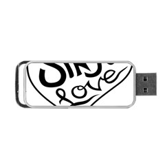 Singer Love Sign Heart Portable Usb Flash (two Sides) by Mariart