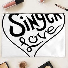 Singer Love Sign Heart Cosmetic Bag (xxl)  by Mariart