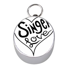 Singer Love Sign Heart Mini Silver Compasses by Mariart