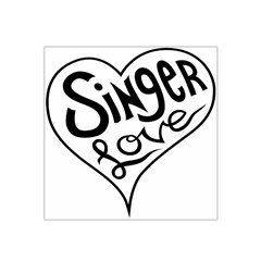 Singer Love Sign Heart Satin Bandana Scarf by Mariart